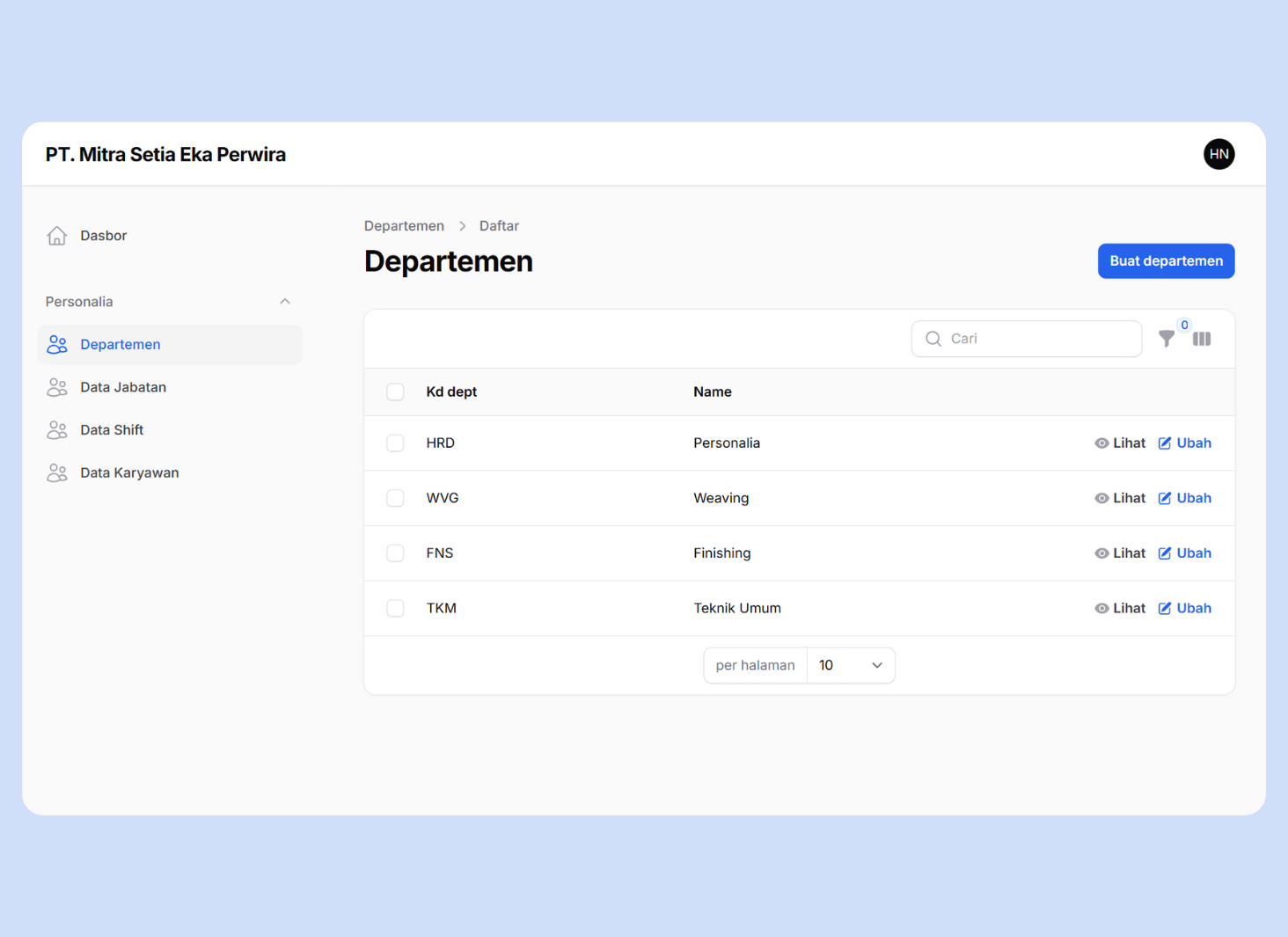 HR Admin Dashboard