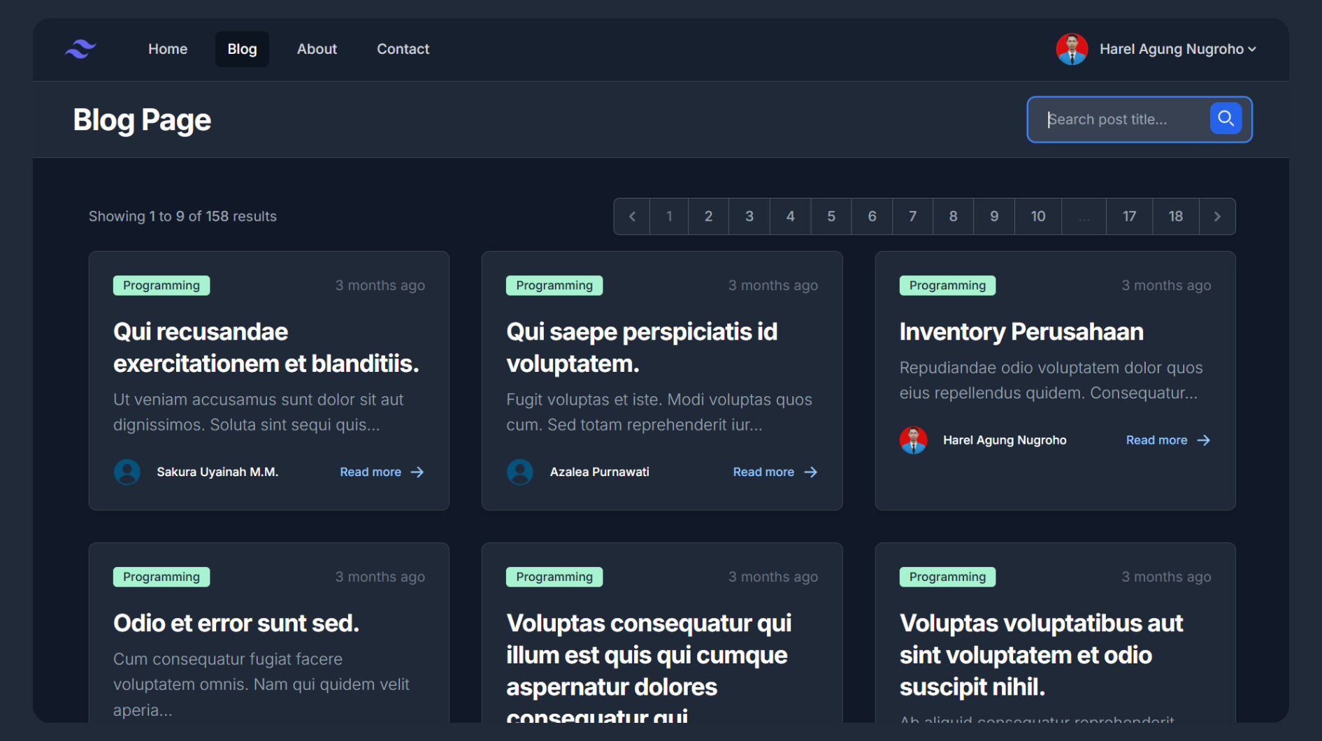 Blog Page Selected by Category