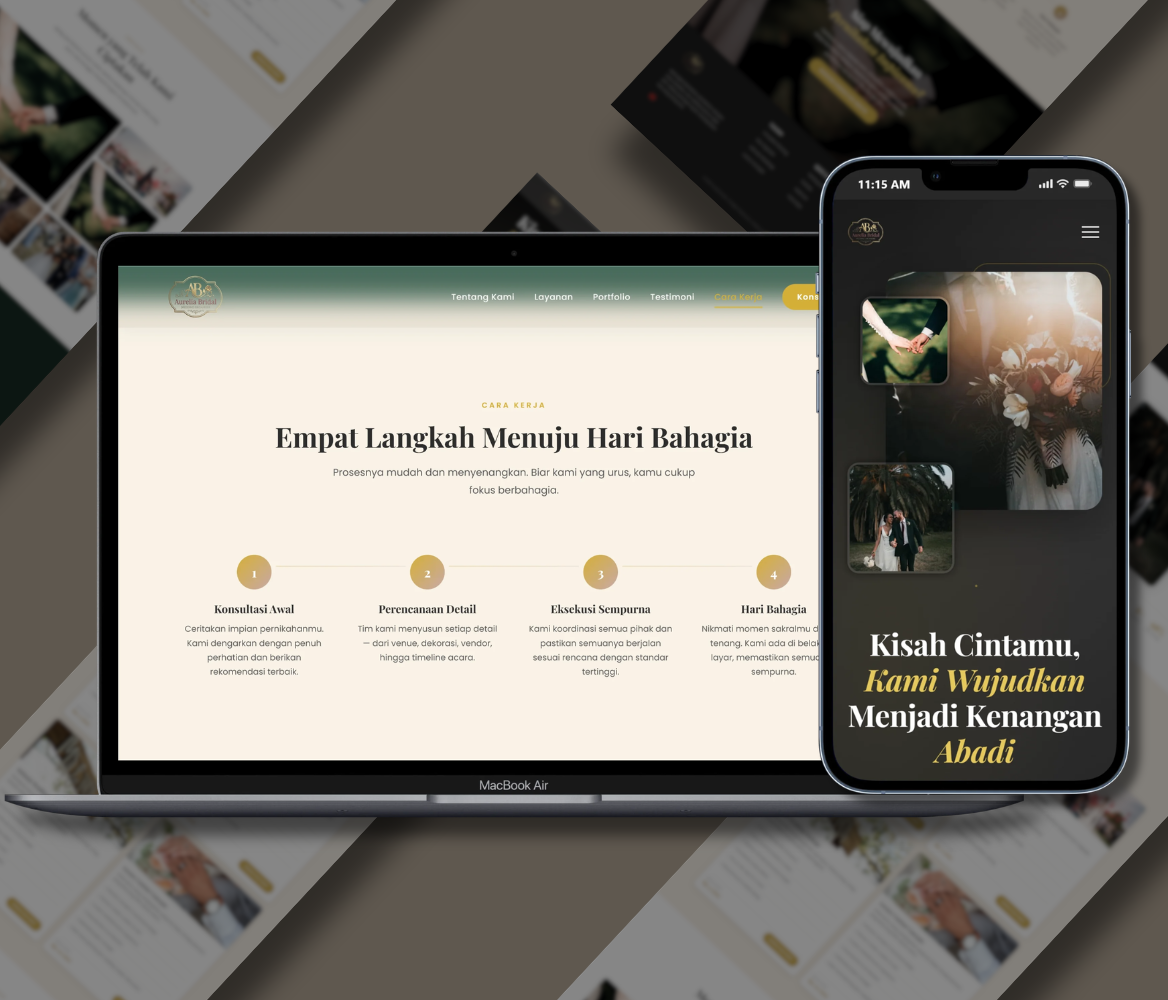 Modern & Elegant Wedding Organizer Website